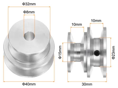 Produktbild von V-Typ Riemenscheibe Keilriemenscheibe 8mm Bohrung 40mm Au?endurchmesser Einzelrille Aluminiumlegierung fš¹r O-Typ Z-Typ Dreiecksriemen Motorwelle Bohrmaschine mit Installation