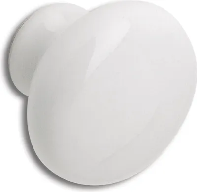 Produktbild von Möbelknopf (Möbelknauf) Pandora ø 32mm T 27mm Möbelgriff Porzellan weiß