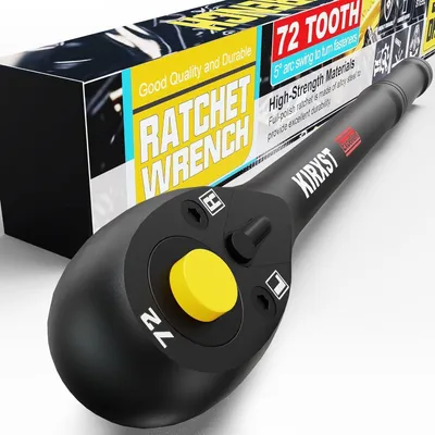 Zdjęcie produktu dla Klucz nasadowy obrotowy 3/8 cala, 72 zęby, 230 mm, stal chromowo-wanadowa
