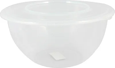 Zdjęcie produktu dla Miska Centi z pokrywką 5 litrów d= 28 cm, H= 13,5 cm przezroczysty polipropylen