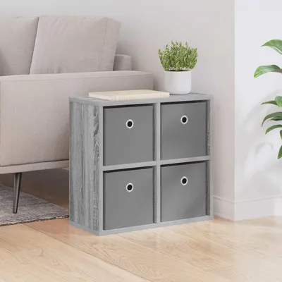 Image de Buffet à tiroirs vidaXL, gris Sonoma, 49,5 x 22 x 47 cm