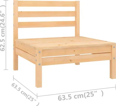 Produktbild von vidaXL 4-tlg. Garten-Lounge-Set Kiefer Massivholz