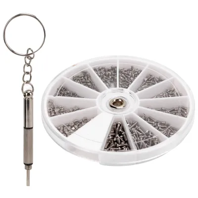 Image de Kit d'assortiment de vis et d'écrous,Kit de vis et d'écrous en acier inoxydable,Kit de vis pour lunettes de soleil,Kit de vis et d'écrous hexagonaux,Assortiment de vis pour lunettes,Kit d'outils de réparation de vis et d'écrous