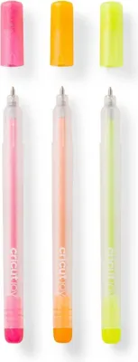 Obrázok produktu pre Cricut Joy Glitter, Guľôčkové pero s vrchnákom, Oranžová, Ružová, Žltá, Viacfarebný, 0,8 mm, 3 kusov