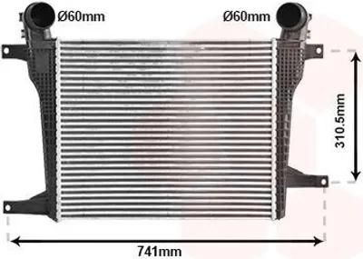 Produktbild von VAN WEZEL 37014708 Ladeluftkühler LLK für OPEL ANTARA Turbo Intercooler