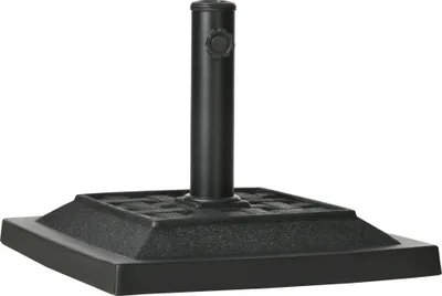 Produktbild von Outsunny Sonnenschirmständer 12 kg Schirmfuß für Ø32/38/48 mm Stangen, Schirmständer für Garten, Balkon, Kunstharz, Schwarz 44 x 44 x 33 cm