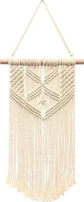 Image de Tenture murale en macramé, Petite tapisserie tissée, Décoration murale - Jolie pour la décoration boho à la maison, l'appartement, les décorations de fête?modèle 7, 20x40cm ?