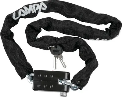 Produktbild von Lampa 90615, Kettenschloss, Schwarz, Orange, Stahl, Schlüssel, 1000 mm, 3 Stück(e)