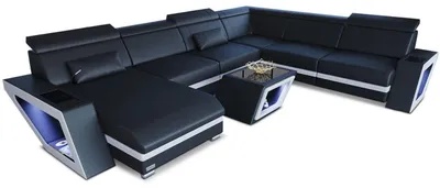 Produktbild von XXL Wohnlandschaft Catania U-Form in Leder