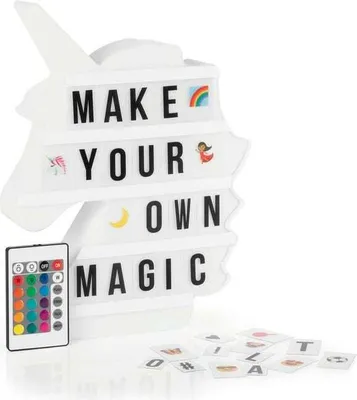 Immagine prodotto di EASYmaxx Lightbox LED Unicorno - 173 lettere e 150 Moodji
