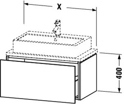 Produktbild von Duravit LC580005555 LC KWTU WH Cp 620x477x400 Az 1 Front: