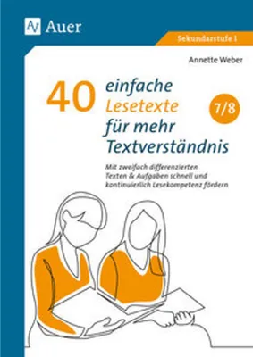 Produktbild von 40 einfache Lesetexte für mehr Textverständnis 7-8