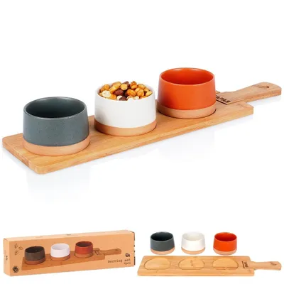Produktbild von Snackschalen Snackschüssel Schälchen für Snacks aus Keramik 48 cm 4-tlg.