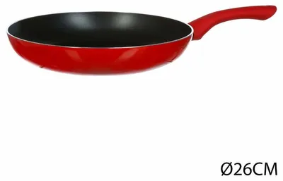 Produktbild von Emaille-Bratpfanne, Aluminium, rot, Breite 26 cm