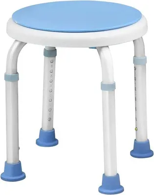 Produktbild von Famanu Duschhocker höhenverstellbar - 360° drehbar, rutschfest, für Senioren - 136 kg - 36-51 cm