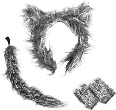 Produktbild von Wolfschwanz Haarband Plüsch Ohren
