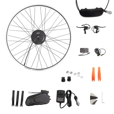 Produktbild von 36V 250W E-Bike Umbausatz Hinterrad Nabenmotor Set mit Akku Daumengas PAS Sensor LED Display