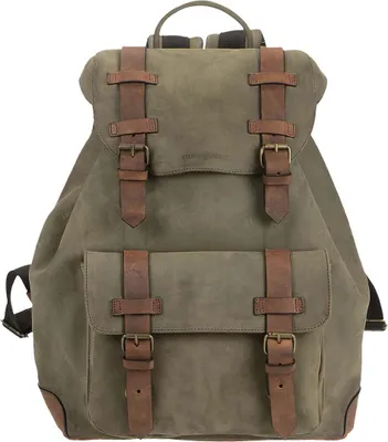 Produktbild von Ruitertassen Rucksack Leder Damen Herren Leder Wanderrucksack Business Reise Fahrrad 4516-75 khaki