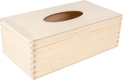 Zdjęcie produktu dla Creative Deco Drewniane pudełko na chusteczki | 25,5 x 13,5 x 9 cm | prostokątny chustecznik | surowe, nielakierowane drewno i sklejka