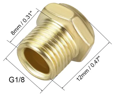 Produktbild von 5Stk. Sinterbronze Messinggeh?use G Flacher pneumatischer Luftschalld?mpfer Mengenregler G1 / 8 "
