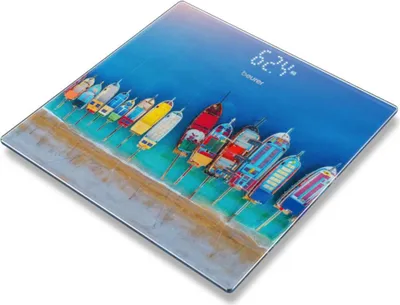 Zdjęcie produktu dla BEURER Personenwaage bis 180kg Glas LCD-Anzeige boats GS 215 BOATS