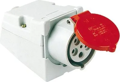 Produktbild von CEE-Wandsteckdose, 32 A, 5-polig, 400 V, 6h