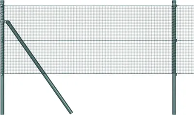 Zdjęcie produktu dla vidaXL Ogrodzenie zewnętrzne z drutu spawanego, mocowane do podłoża, 50 x 0,6 m, zielona siatka