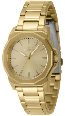 Obrázek produktu pro Invicta Speedway 47339 Dámské Hodinky - Quartz Hnutí - Nerezová Ocel s Zlatým Ciferníkem - 34 mm