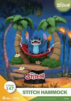 Image de Diorama D-Stage Stitch w hamaku 13 cm - Beast Kingdom