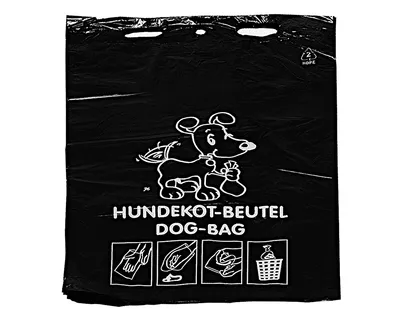 Produktbild von DEISS 55825 - HDPE Hundekotbeutel SCHWARZ- 50 Stk. auf Block / Recycling-HDPE / Emil Deiss / Kottüten