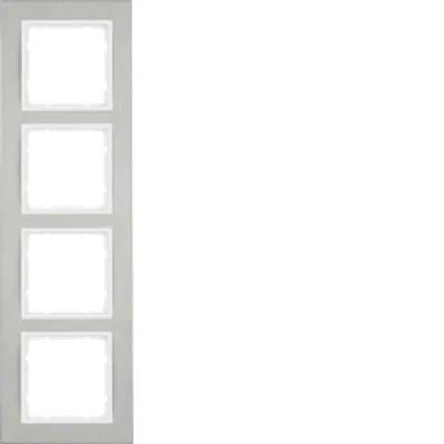 Produktbild von Berker 10243609 Rahmen Edelstahl/polarweiß Berker B.7