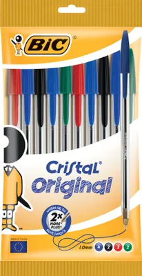 Immagine prodotto di BIC Cristal, assortiti, sacchetto da 10 pezzi