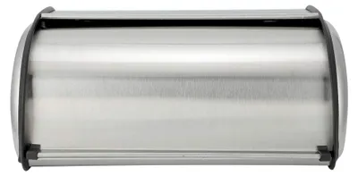 Produktbild von Edelstahl Brotkasten, 33x24x15cm mit Rolldeckel, Metall Aufbewahrungsbox für die Küche zur Frischhaltung von Brot und n