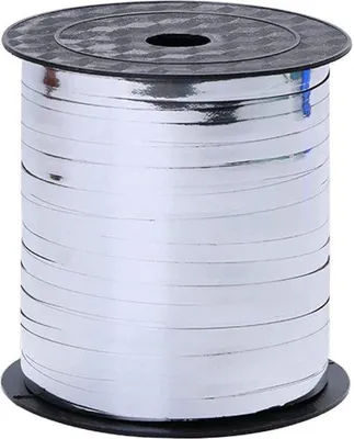Produktbild von Silberes Geschenklint - Dekoratives Lint für Geschenkverpackungen - Hochzeit Weihnachten Basteln
