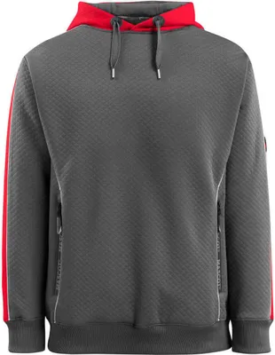 Produktbild von MASCOT® Kapuzensweatshirt 50124-932-18222 Dunkelanthrazit/Hi-vis Rot 2XL