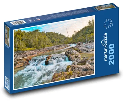 Obrázok produktu pre Puzzle 2000 Rieka a lesný vodopád - martinpuzzle