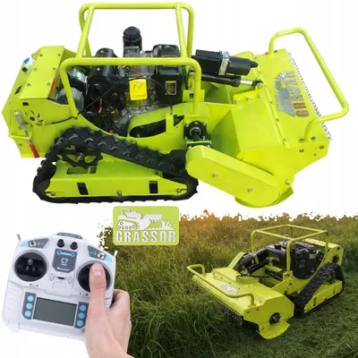 Produktbild von Mulchmäher Grassor AgroForce 800DT-D18 – Fernsteuerung | 80 cm Schnittbreite | Hybridantrieb 2×650W | 2500W Generator | 500 m Reichweite | Schnitthöhe 1–20 cm | Landwirtschaft