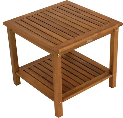 Produktbild von DEGAMO Beistelltisch Gartentisch Holztisch ST. VINCENT 50x50x45cm, Akazie Holz geölt