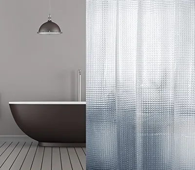 Produktbild von PEVA Duschvorhang Weiss 3D MOSAIK Retro GRAU verschiedene Modelle 120x220 cm inkl. Duschvorhangringe - Überlänge (3D Mosaik)