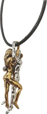 Produktbild von Halskette mit Anhänger „Umarmung für Paare“ für Damen und Herren, verstellbare Länge, für ihn und sie, Schmuck zum Jahrestag, Valentinstagsgeschenk