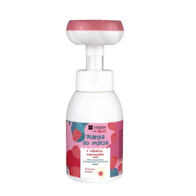 Zdjęcie produktu dla Hiskin Kids Delikatna Pianka Do Mycia Ciała I Włosów Malina 300 Ml