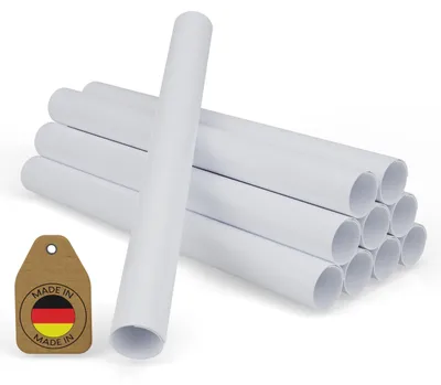 Heizungsrohrverkleidung 10 Stück, weiß, 15-18 mm, 200 mm