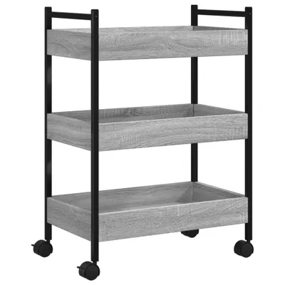 Obrázek produktu pro vidaXL Kuchyňský vozík Grey Sonoma 50x30x70 cm Materiál na bázi dřeva