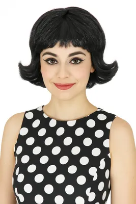 Produktbild von schwarze 60er Jahre Damen Perücke