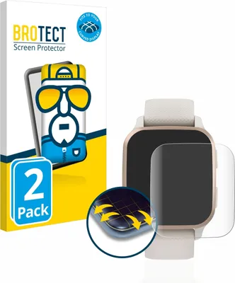 Produktbild von 2x BROTECT Fullscreen Schutzfolie für Garmin Venu Sq 2 Music Displayschutz Folie Fullcover Klar Transparent