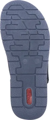 Produktbild von Rieker Herren Pantolette mit weicher Kreuzbandage Netzstoff in Mesh Optik 21239, Größe:47 EU, Farbe:Blau