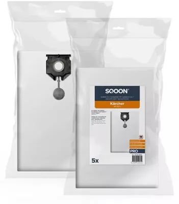Productafbeelding van SQOON® Stofzuigerzakken PRO Geschikt voor Kärcher NT30/1 Series – Vervangt Model 2.889-154.0 – 5 Stuks