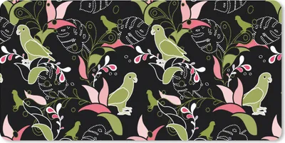 Produktbild von MuchoWow® Mauspad Mousepad Dschungel - Vogel - Muster 60x30 cm - Mousepads - Maus Mat - Pad - Mausunterlage - Nachhaltig