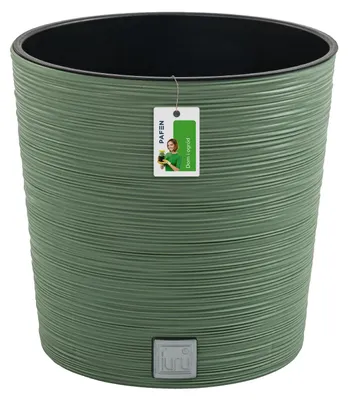 Produktbild von Prosperplast Erdgrüner Pflanzkübel, 30 x 30 x 29,4 cm, Fassungsvermögen 15 L