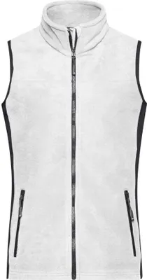 Produktbild von Strapazierfähige Fleece Weste im Materialmix white/carbon, Gr. M